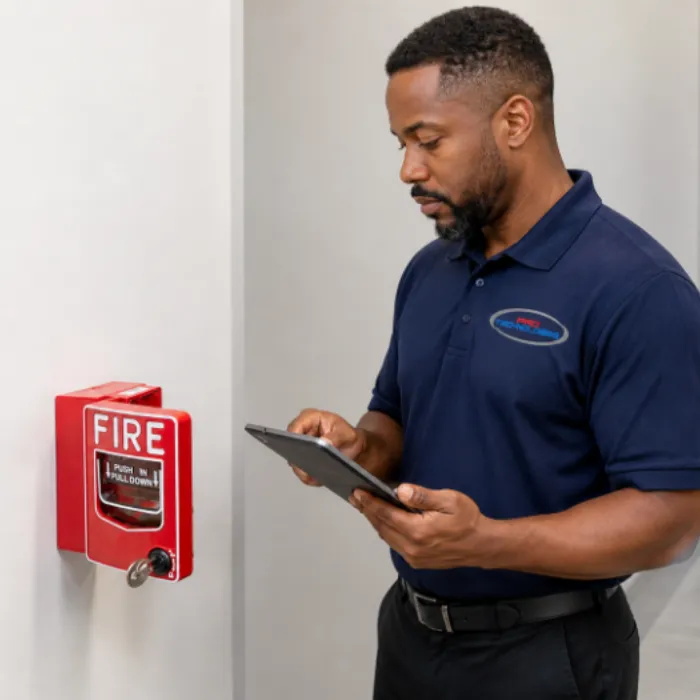 pull fire alarm testing